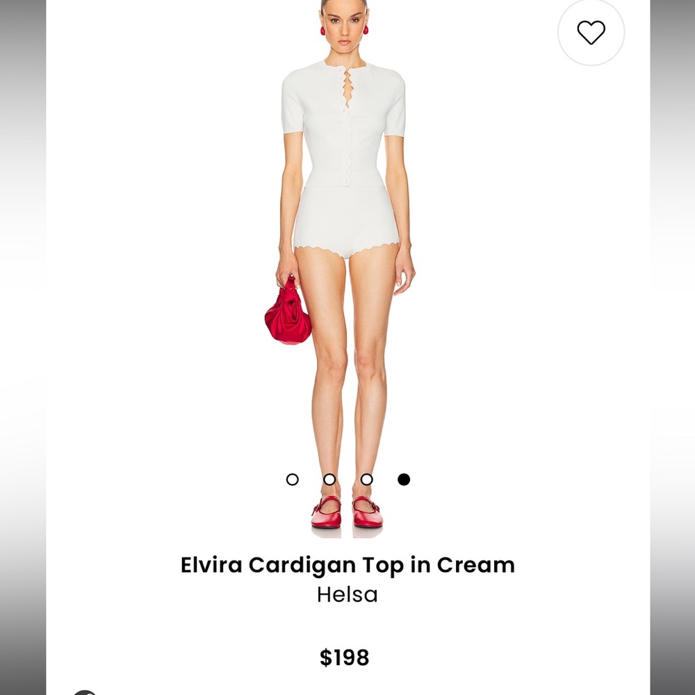 Helsa Elvira Cardigan Top in Cream